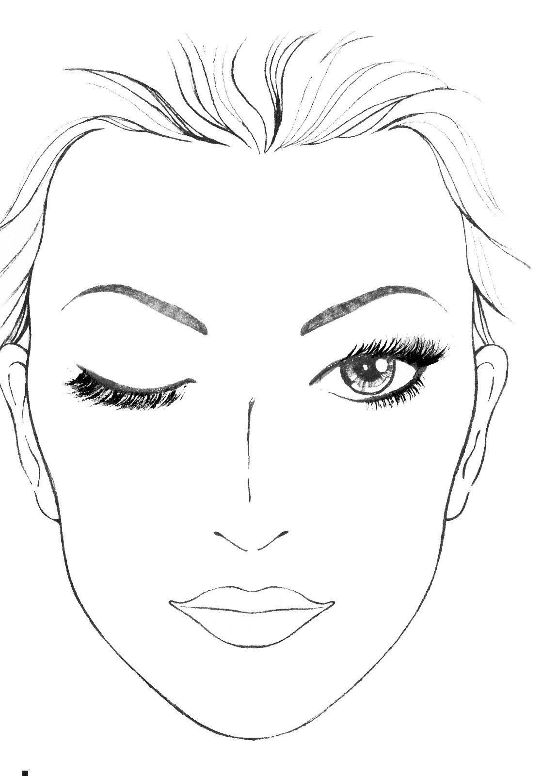Makeup Drawing Face Drawing Face Sketch Face Template Makeup