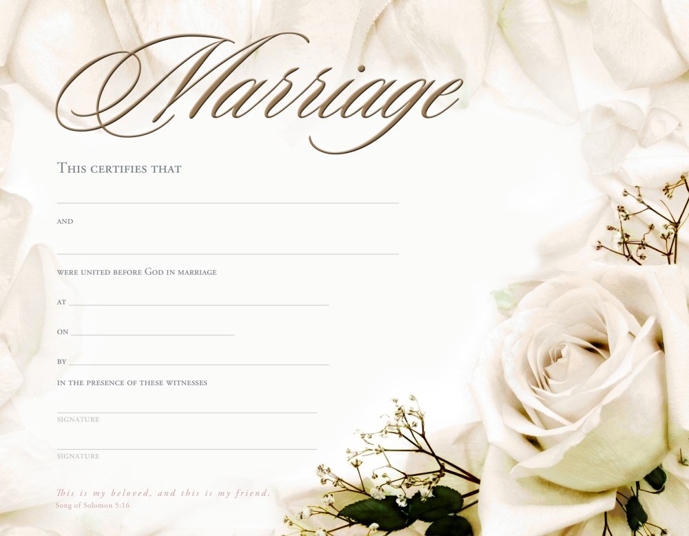Marriage Certificate Marbella Wedding Angels