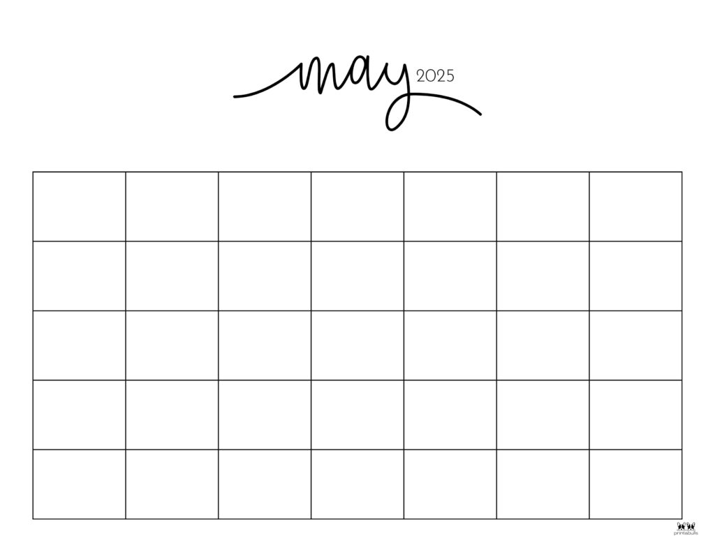 Blank Calendar Templates 2025