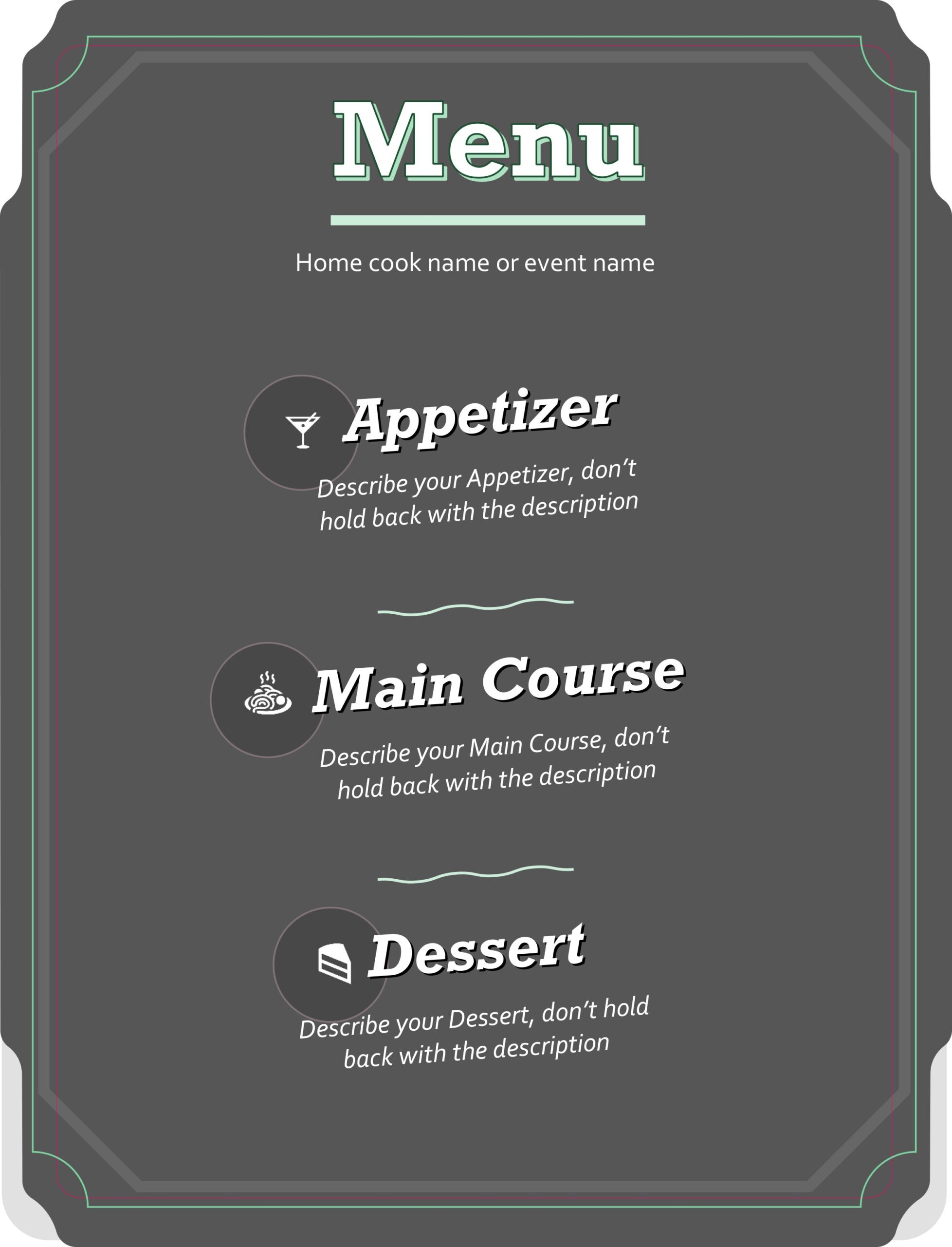 Blank Menu Templates Pdf