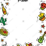 Mexican Restaurant Ingredients Menu Template Stock Vector Royalty Free