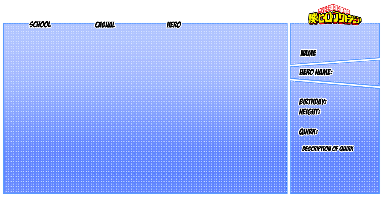 Mha Character Sheet Template