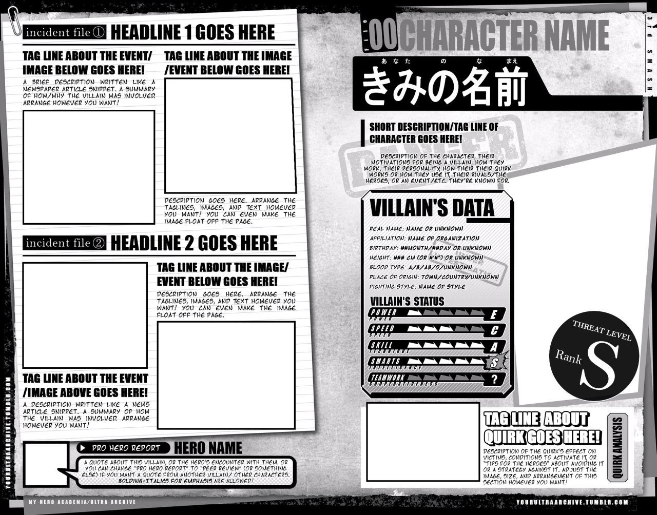 Mha Villain Oc Template