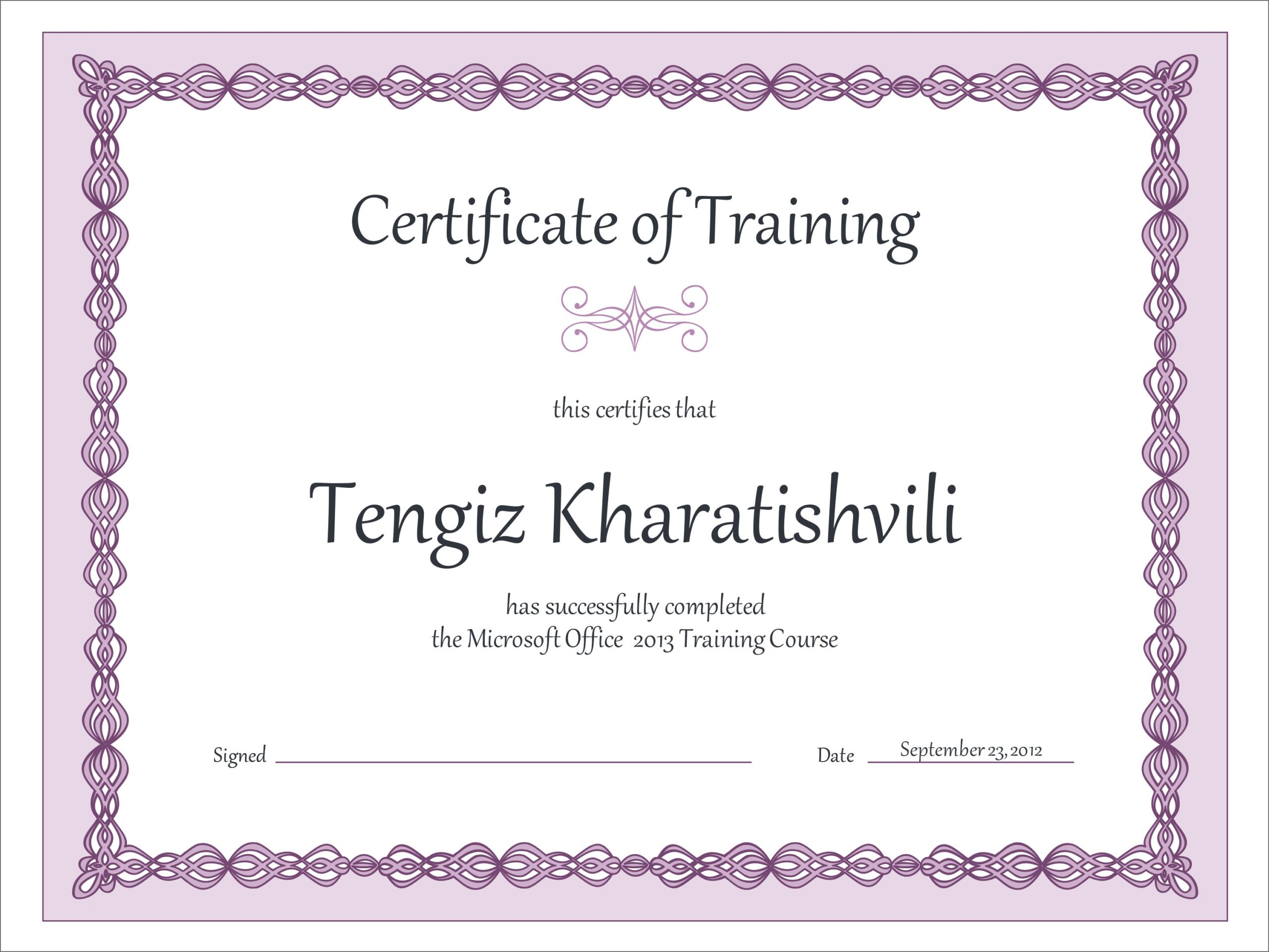 Microsoft Word Certificate Template Download Pasamp