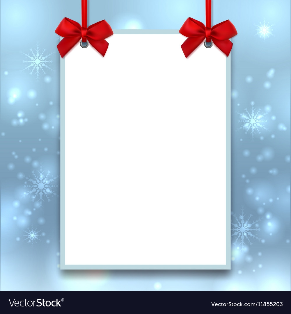 Mockup Christmas Poster Empty Blank A4 Size Vector Image