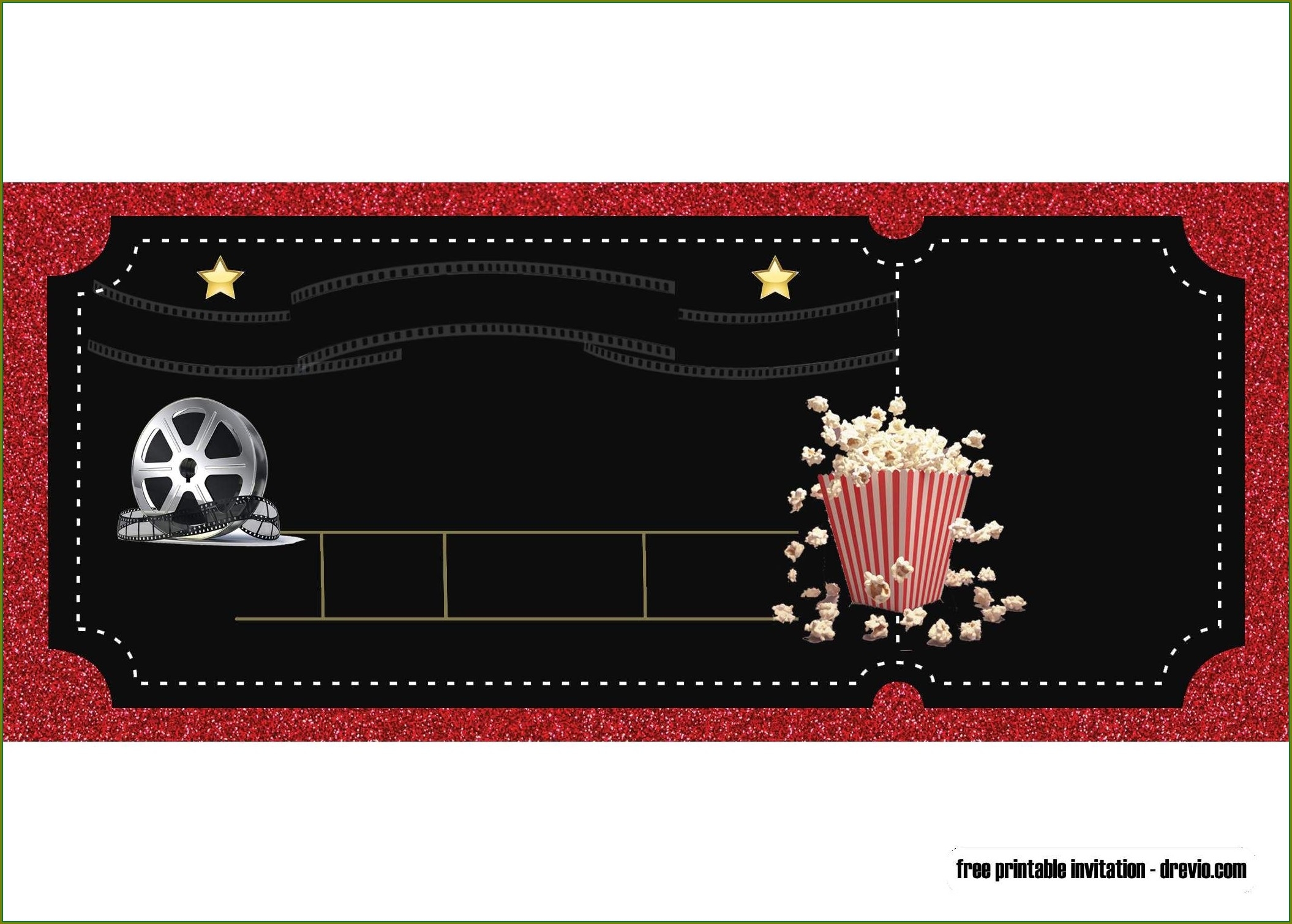 Movie Birthday Party Invitation Template Templates 2 Resume Examples