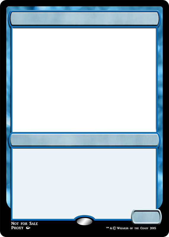 MTG M15 Blue Creature Frame Trading Card Template Magic The