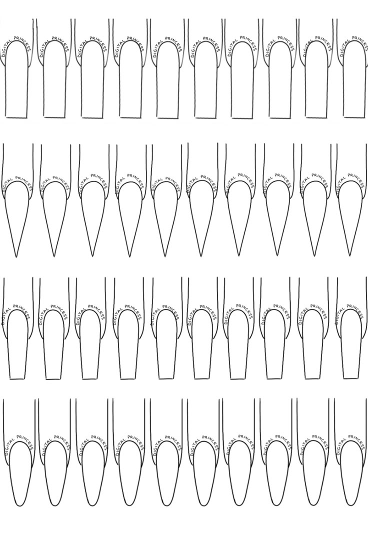 Nail Art Planner Long Nails Design Practice Sheets Nail Techs Planner