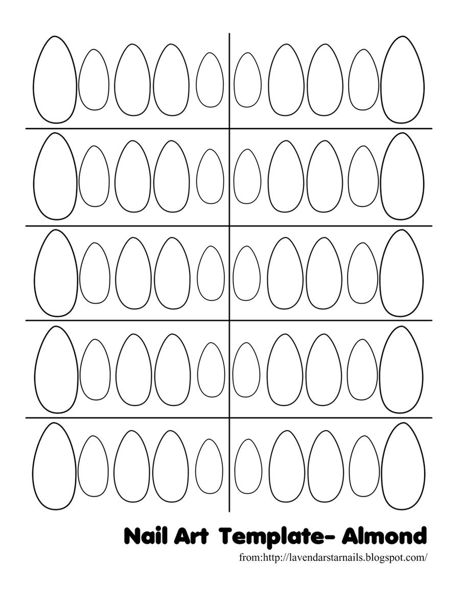 Nail Art Template Almond By Dgamm562 On DeviantArt