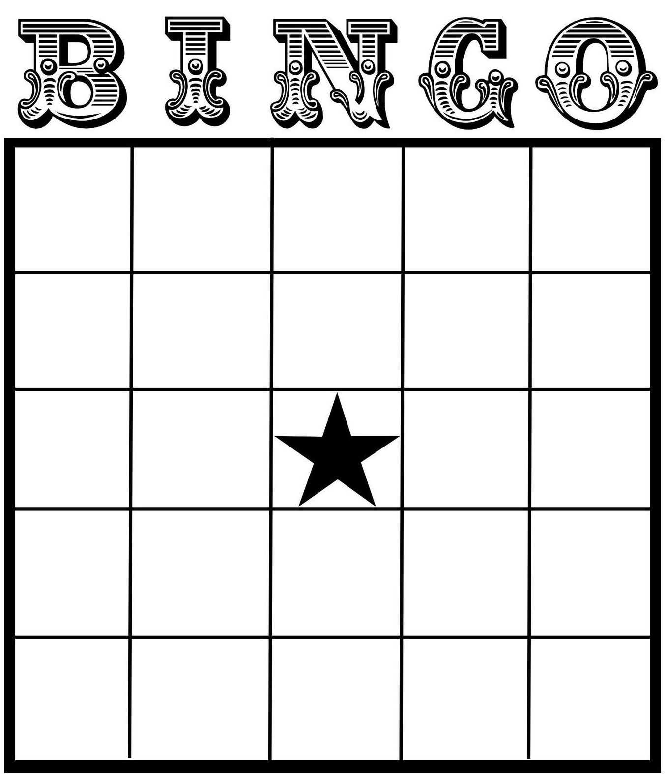 Free Blank Bingo Templates