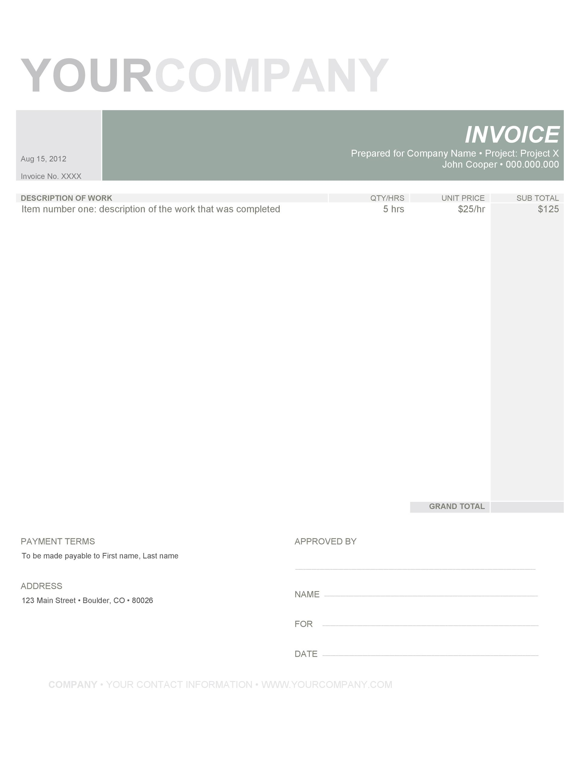 Nike Invoice Template