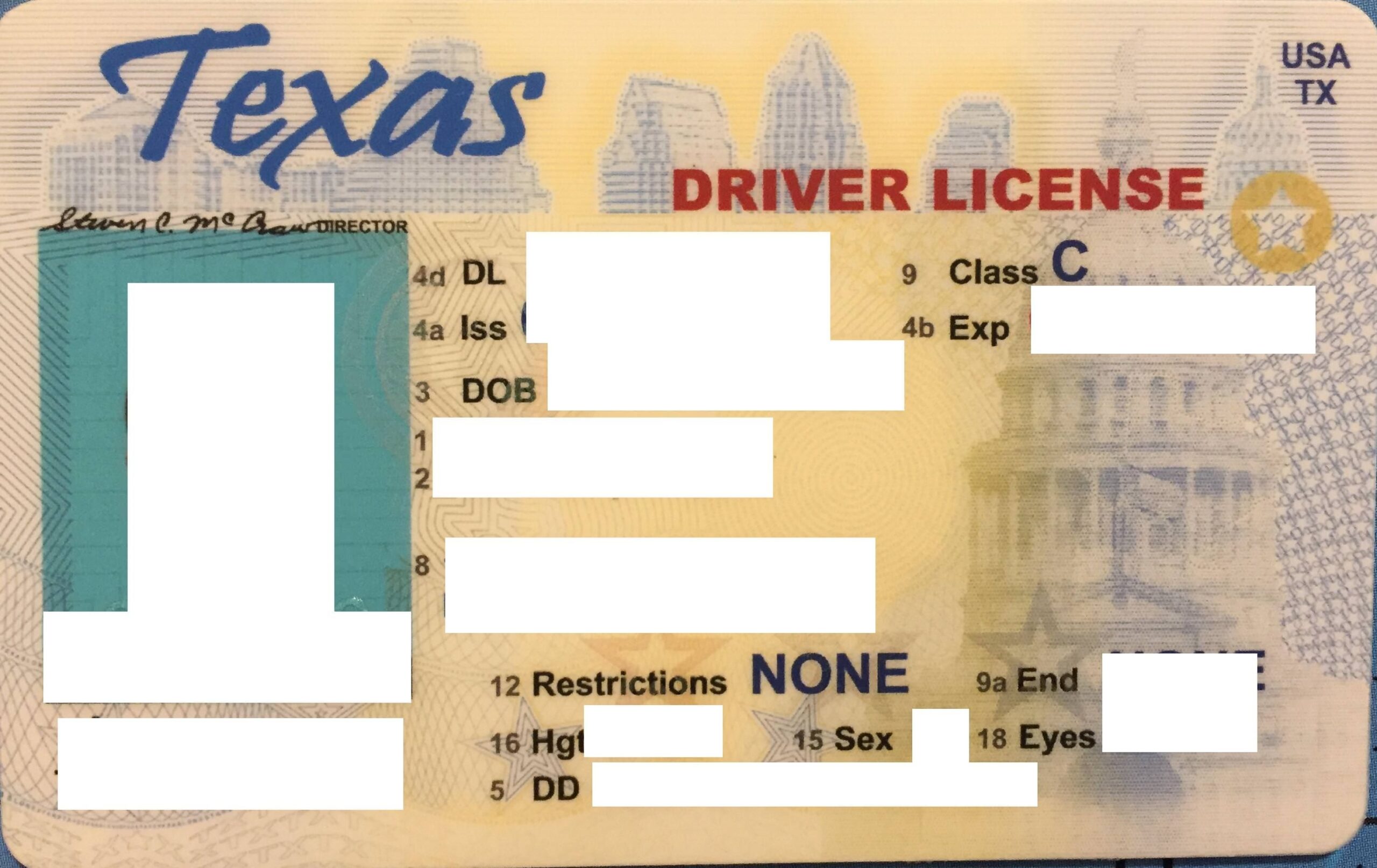 Blank Texas Id Templates