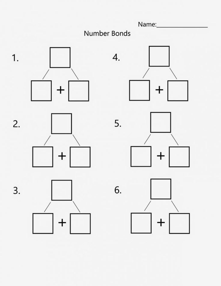 Number Bonds Worksheets For Print Number Bonds Worksheets Math Free