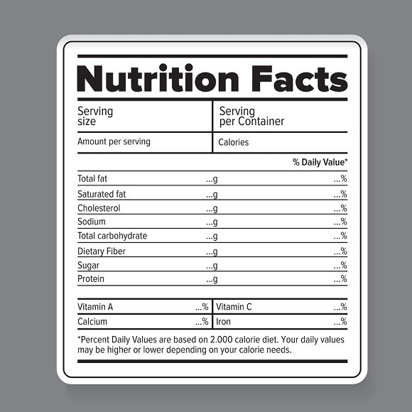 Nutrition Facts Label Template Printable Label Templates Printable