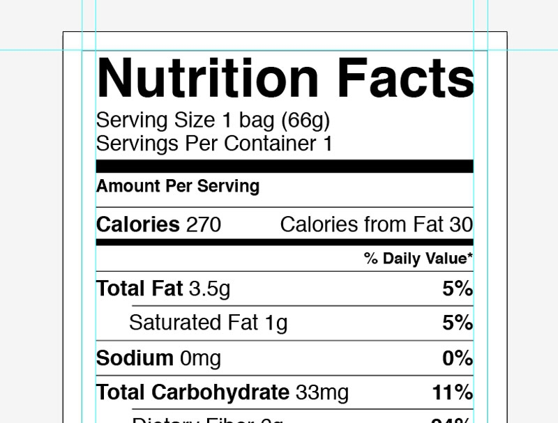 Nutrition Label Template Word PARAHYENA