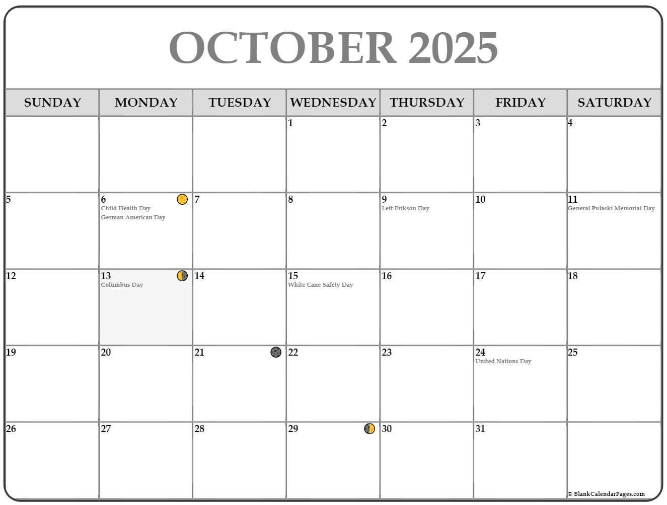 Blank 2025 Calendar Templates