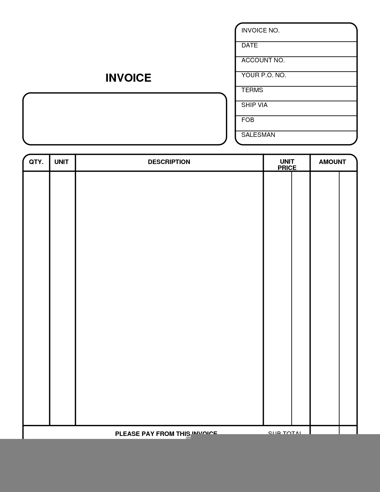Online Invoices Template Invoice Template Ideas