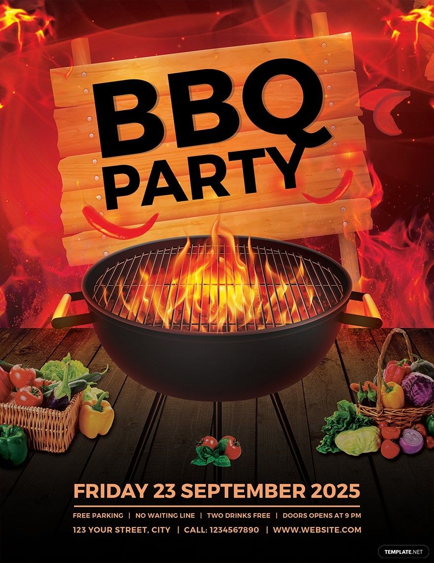 Page 2 FREE BBQ Flyer Templates Examples Edit Online Download
