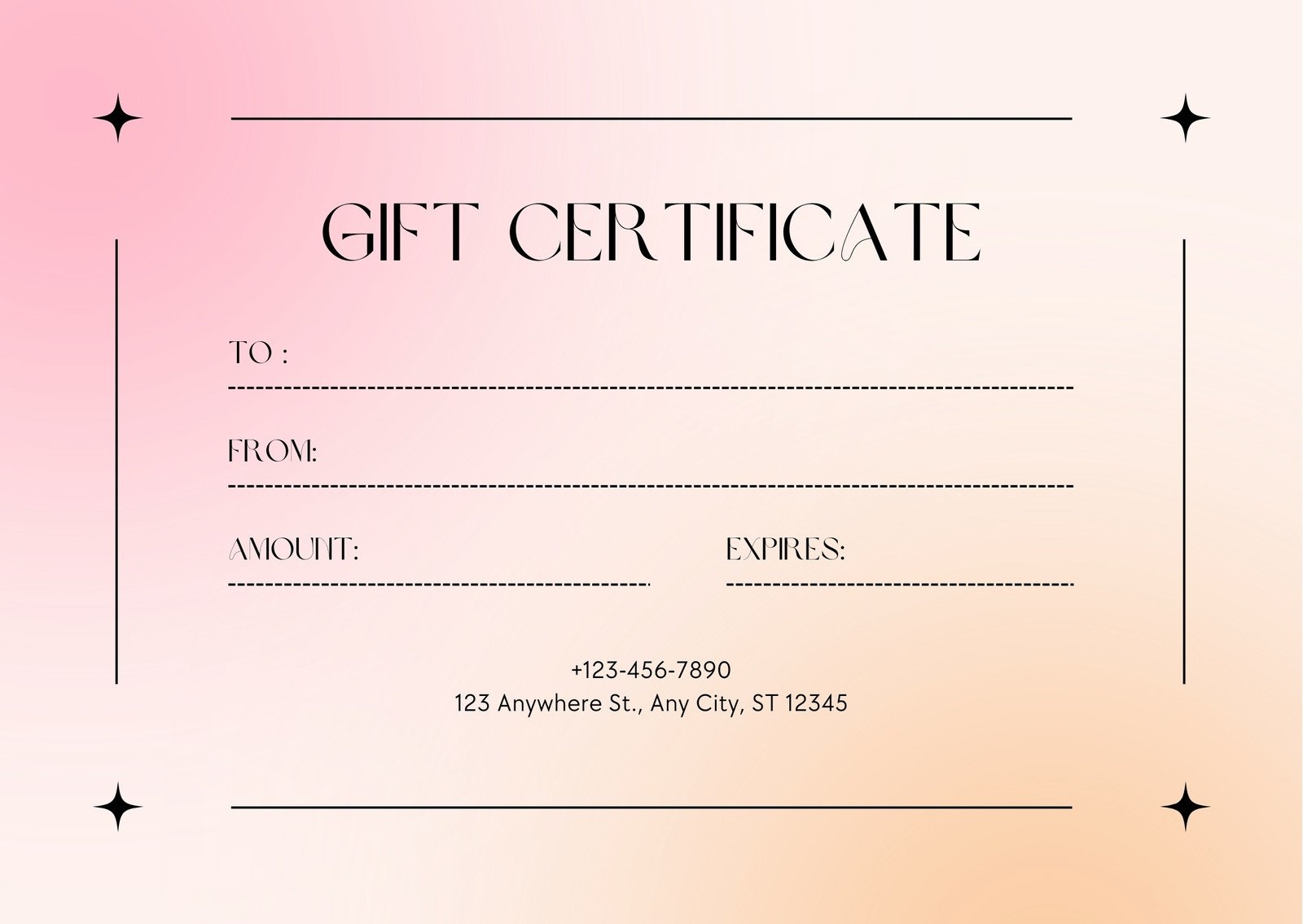 Page 2 Free Printable Gift Certificate Templates To Customize