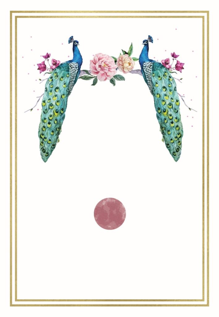 Peacocks In Love Engagement Party Invitation Template Indian
