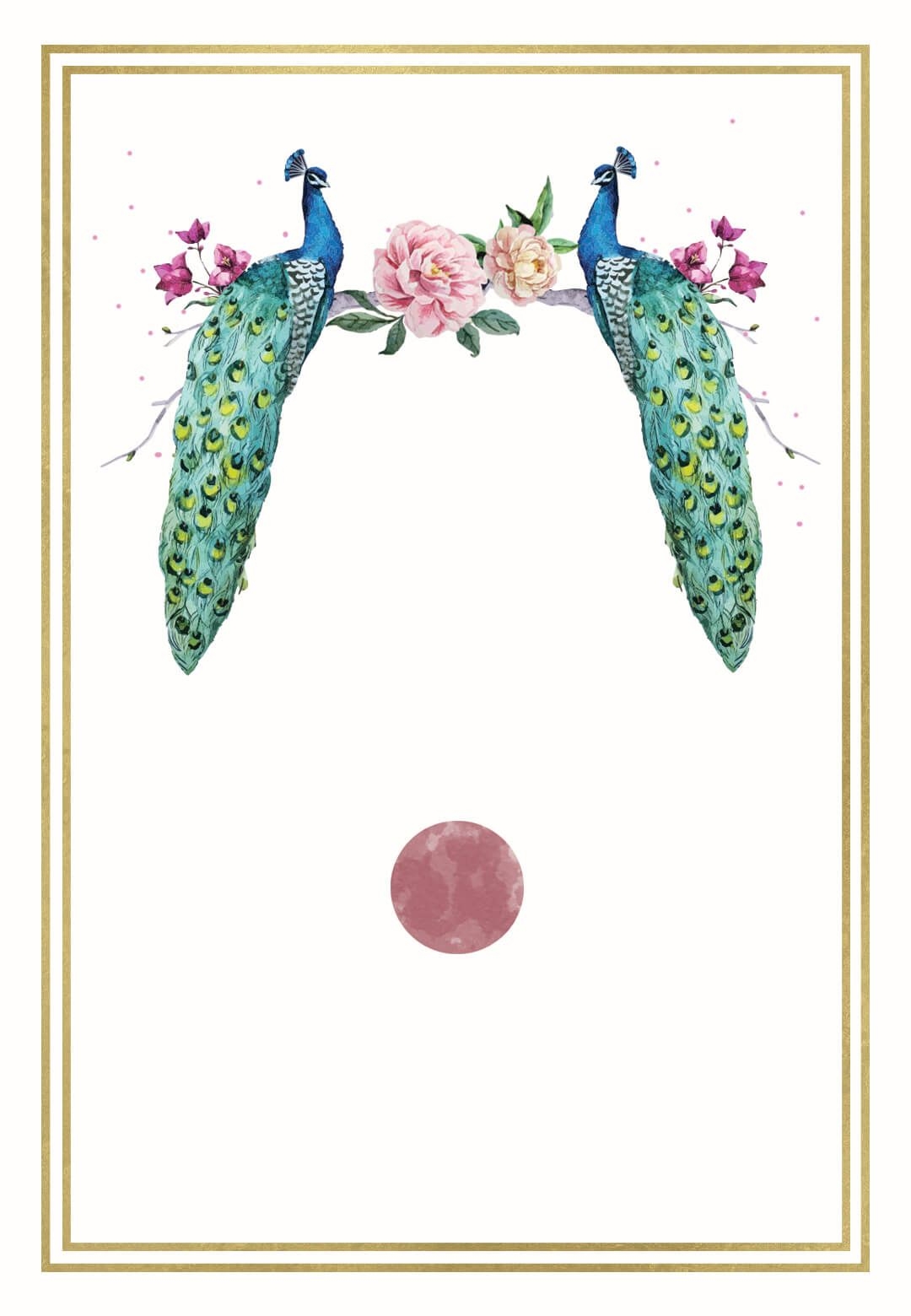 Peacocks In Love Engagement Party Invitation Template Indian