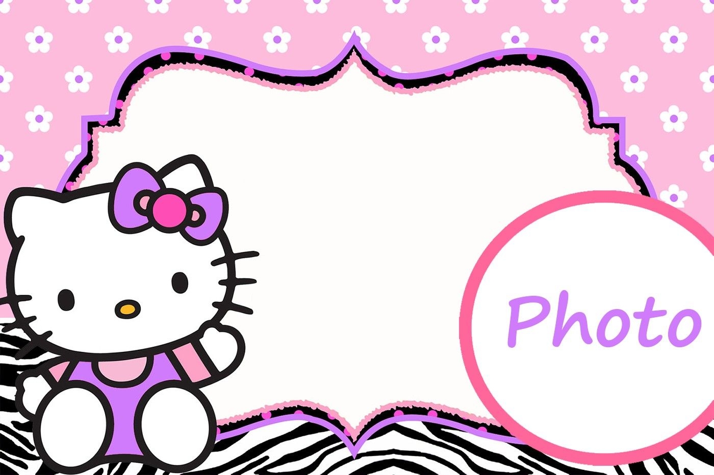 Personalized Hello Kitty Invitation Template Hello Kitty Invitation