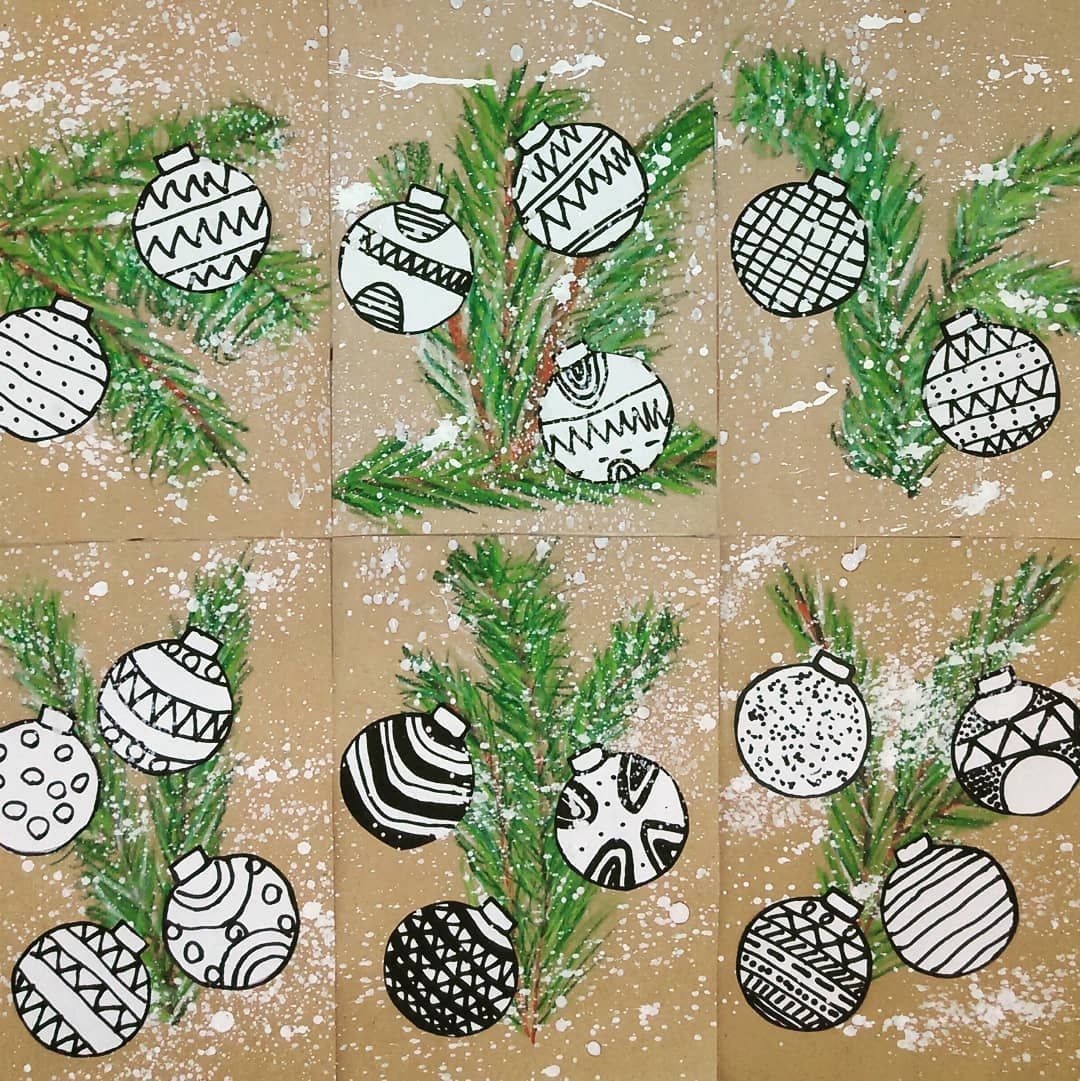 Pin By Mafies On Holiday Art Projects Winter Art Projects