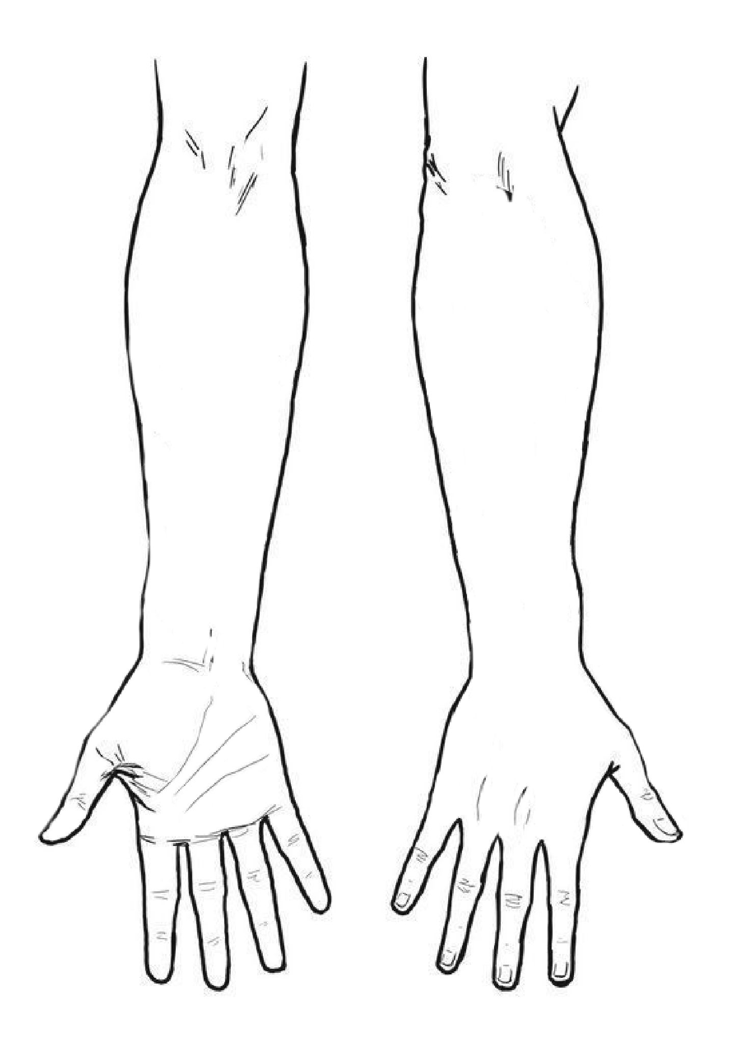 Blank Forearm Tattoo Templates