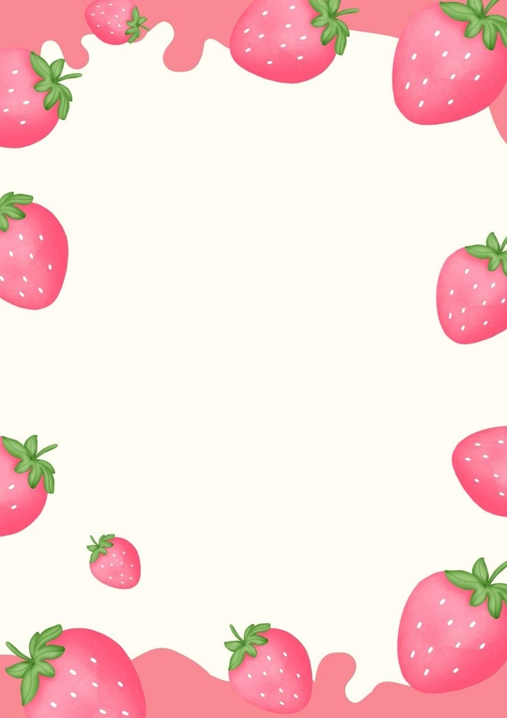 Blank Strawberry Shortcake Invitation Templates