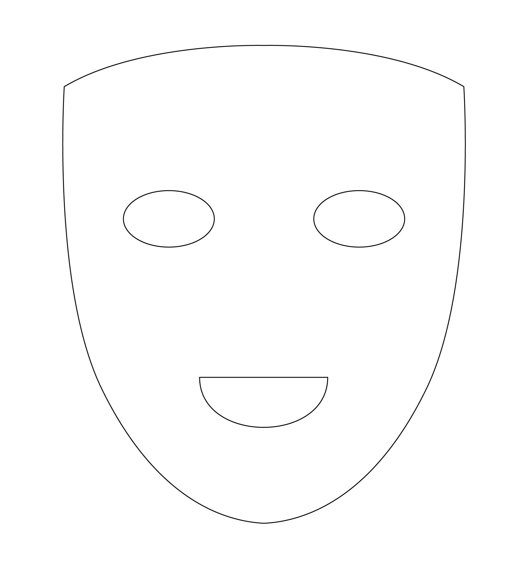 Plain Masks Templates 10 Free PDF Printables Printablee Mask