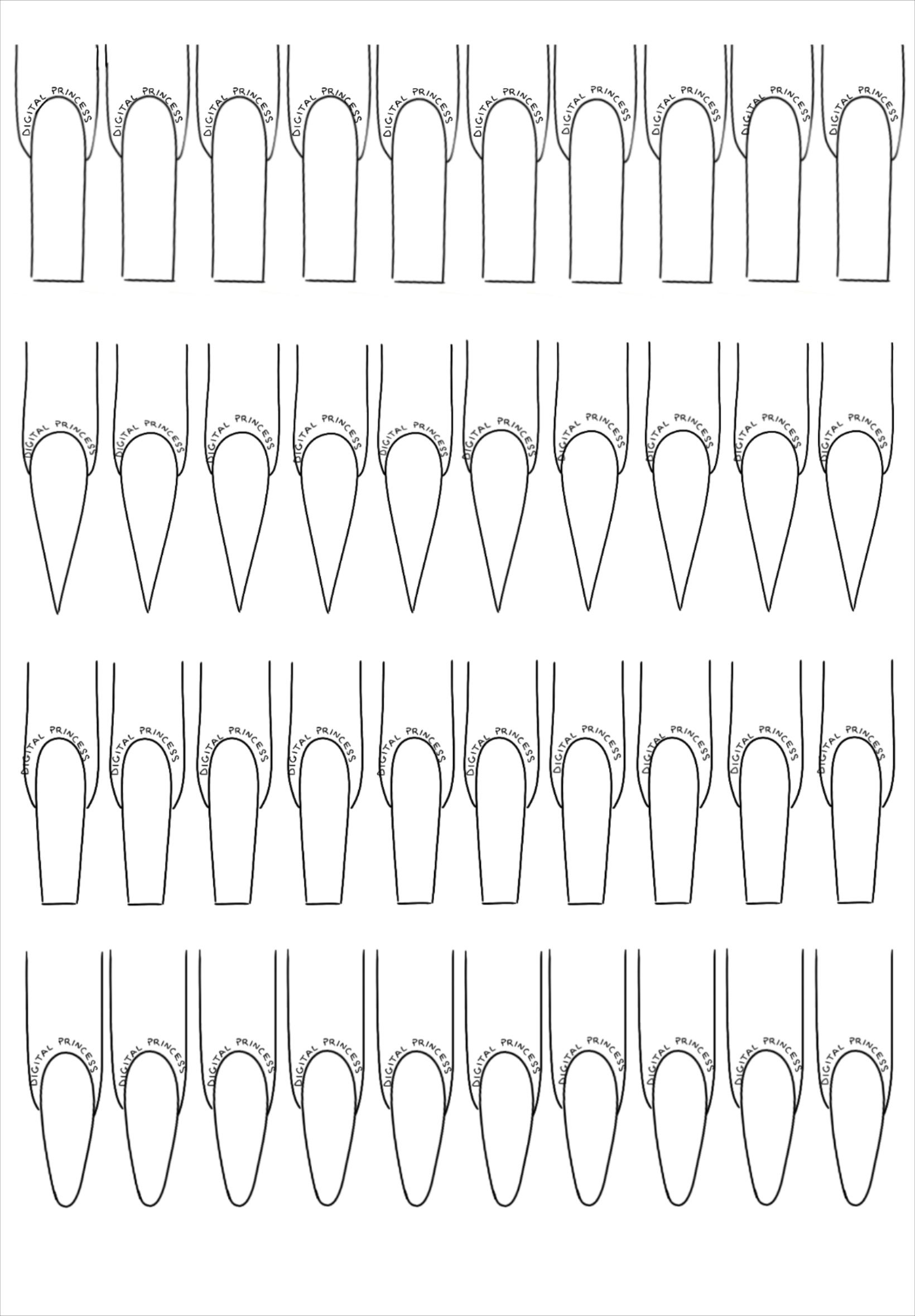 Plan Your Pumpkin Nails With These Nail Templates Formas De Unhas De