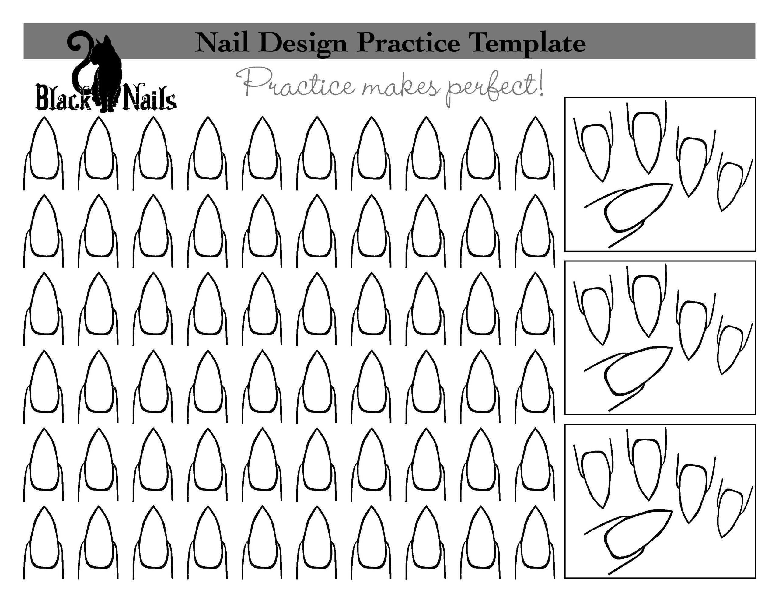 Planche D Ongles D Entrainement Almond Nail Art Almond Shape Nails