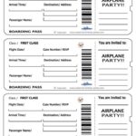 Plane Ticket Template Pdf Luxury Printable Airplane Boarding Pass