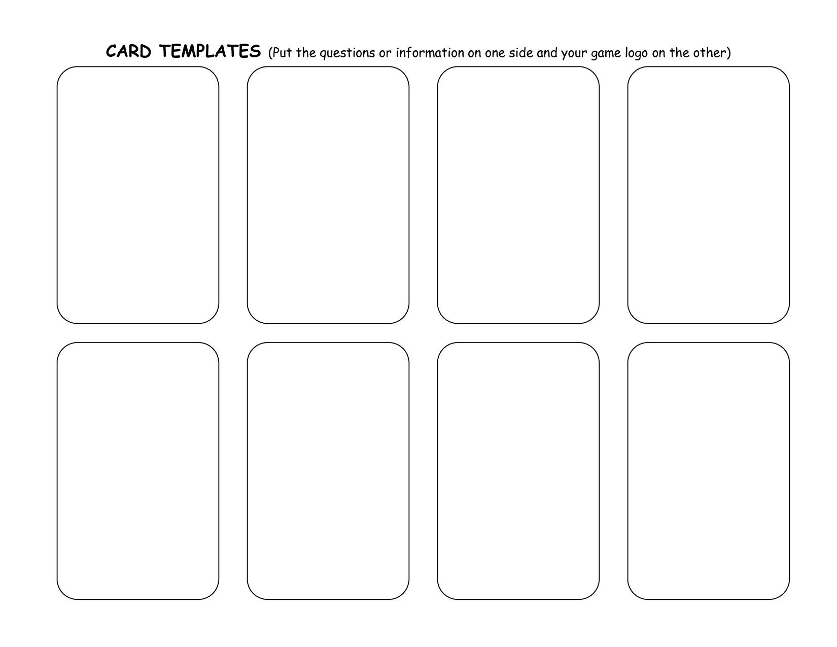 Playing Card Template Word Special Playing Card Templates