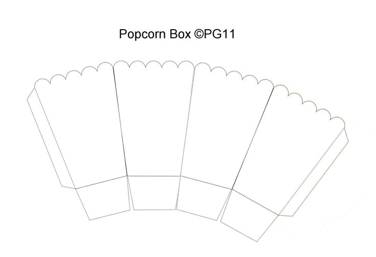 Popcorn Box Template I Made Popcorn Box Template Paper Box Template