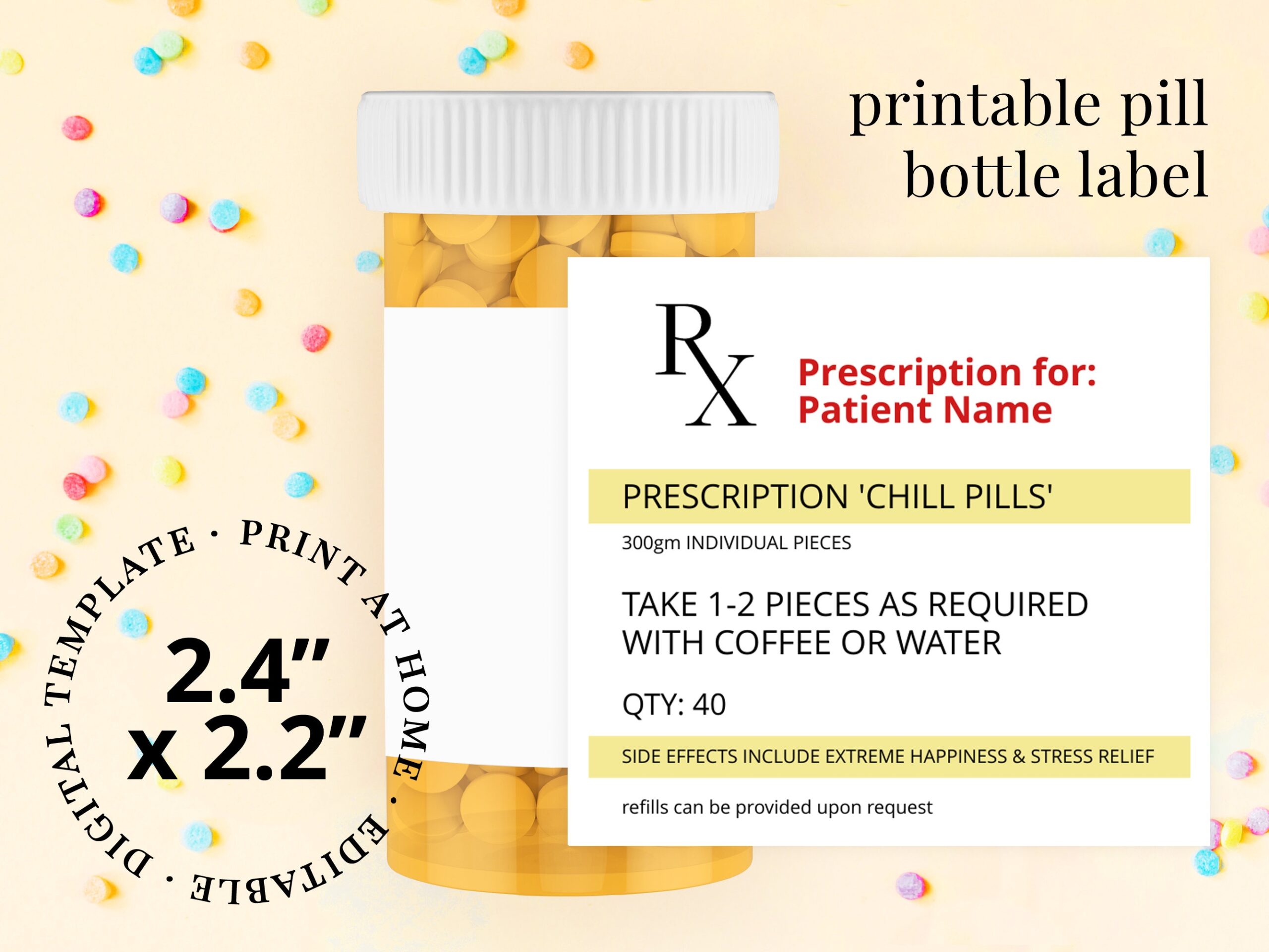 Prescription Bottle Label Template