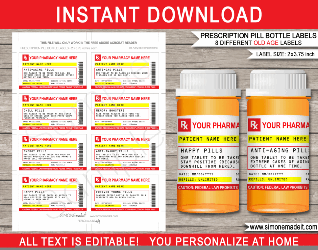 Prescription Labels Template Great Professional Template Design