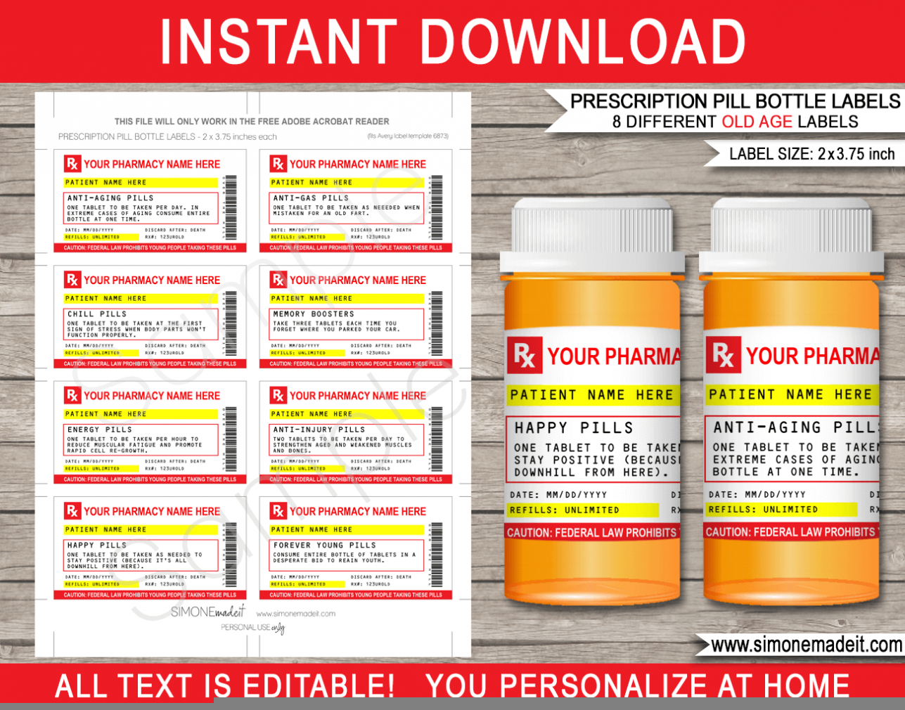 Prescription Labels Template Great Professional Template Design