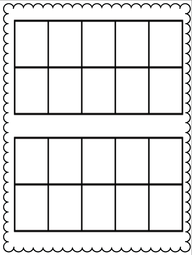 Printable 10S Frames Printable Word Searches