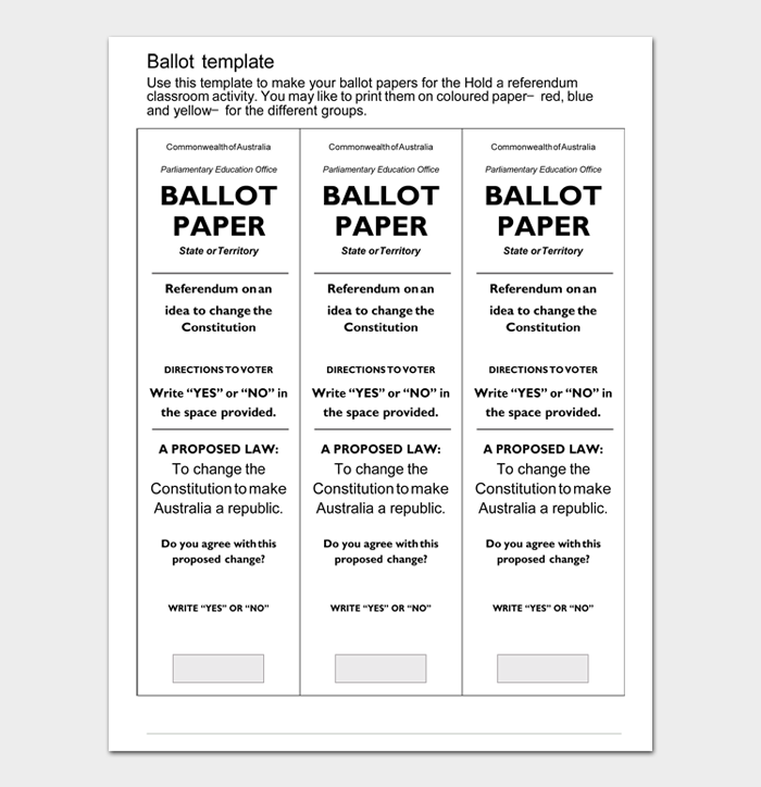 Printable Ballot Template Prntbl Concejomunicipaldechinu Gov Co