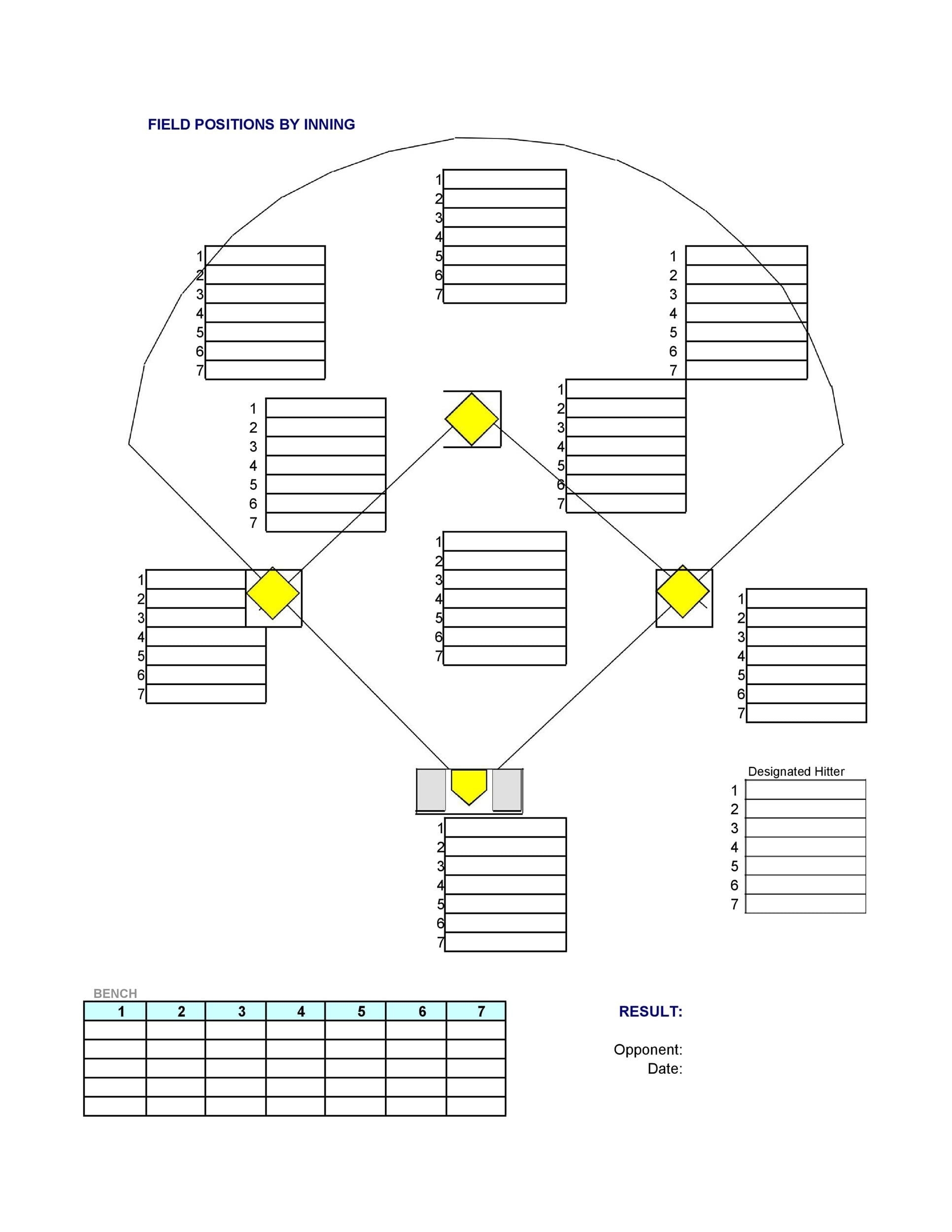 Blank Baseball Diamond Templates