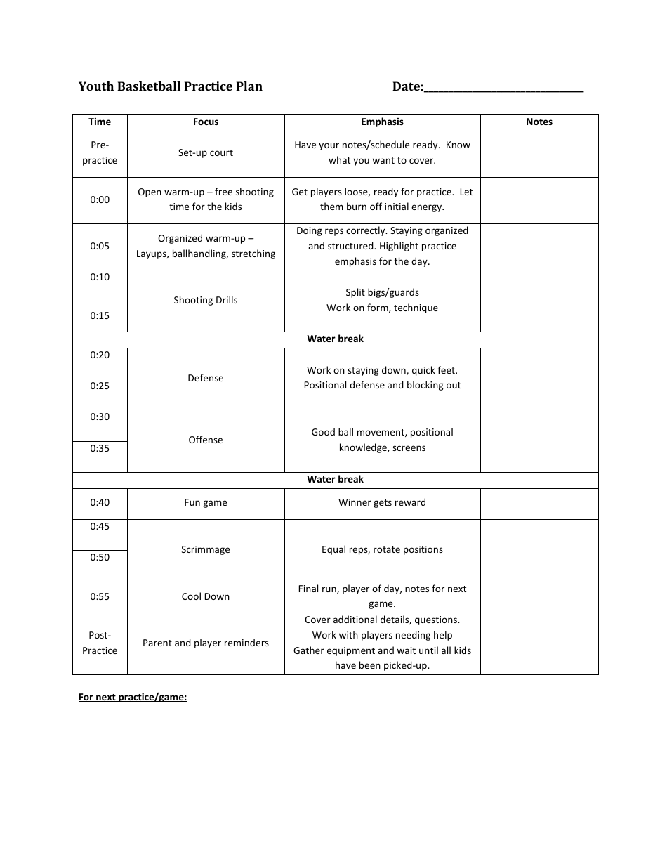 Printable Basketball Practice Plan Template Printable Vrogue Co