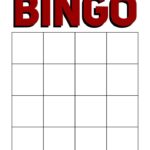 Printable Blank Bingo Cards Template 4 X 4 Bingo Template Bingo Card