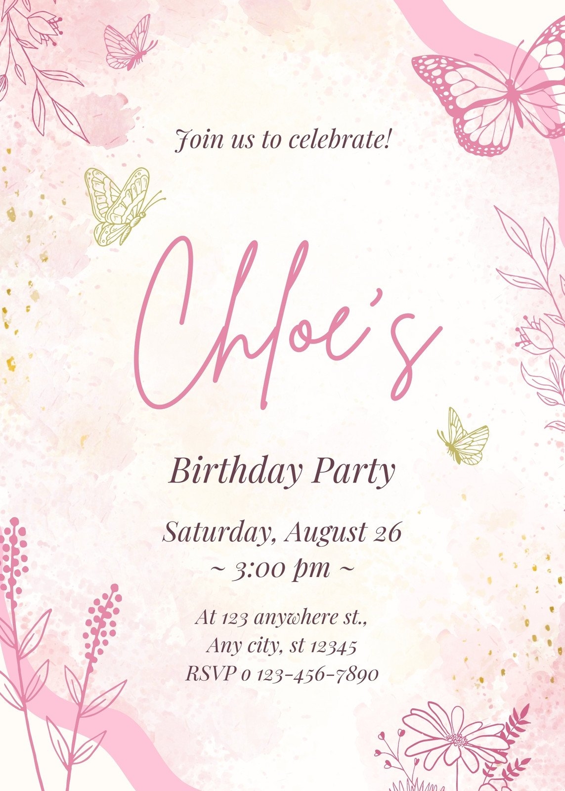 Printable Blank Birthday Invitations