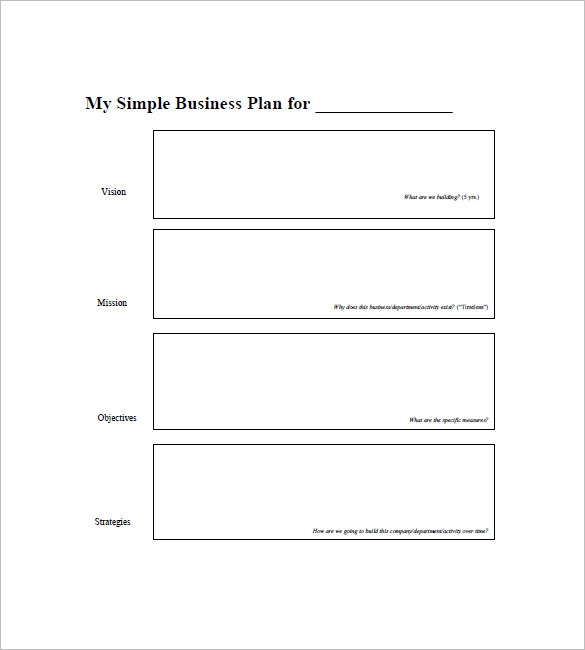 Printable Blank Business Plan Template Printable Templates