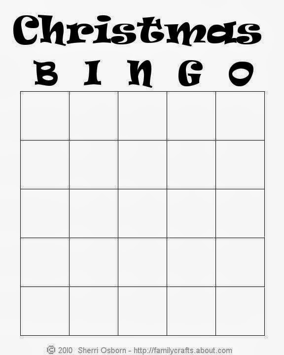 Printable Blank Christmas Bingo Cards