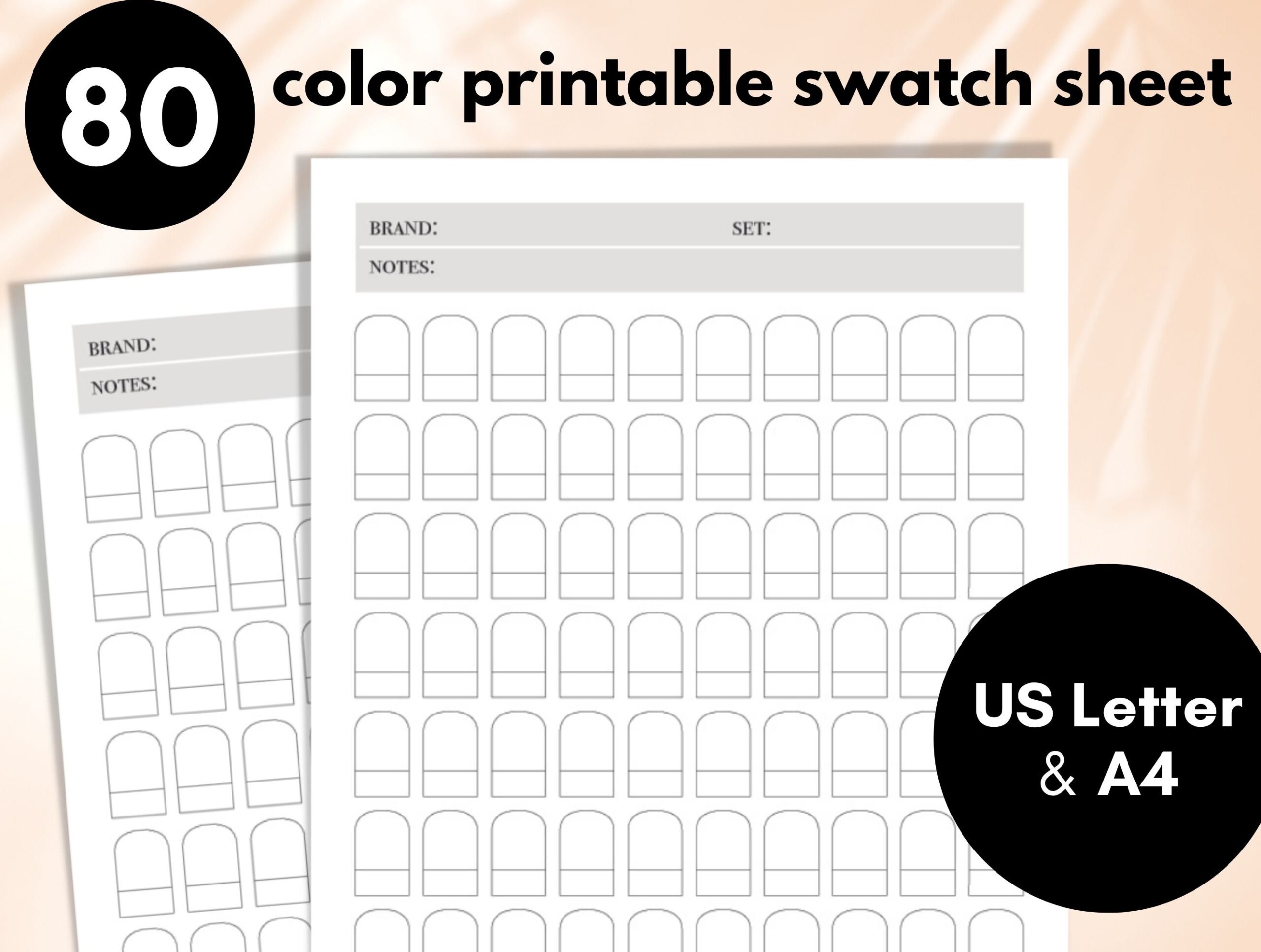 Blank Color Swatch Templates
