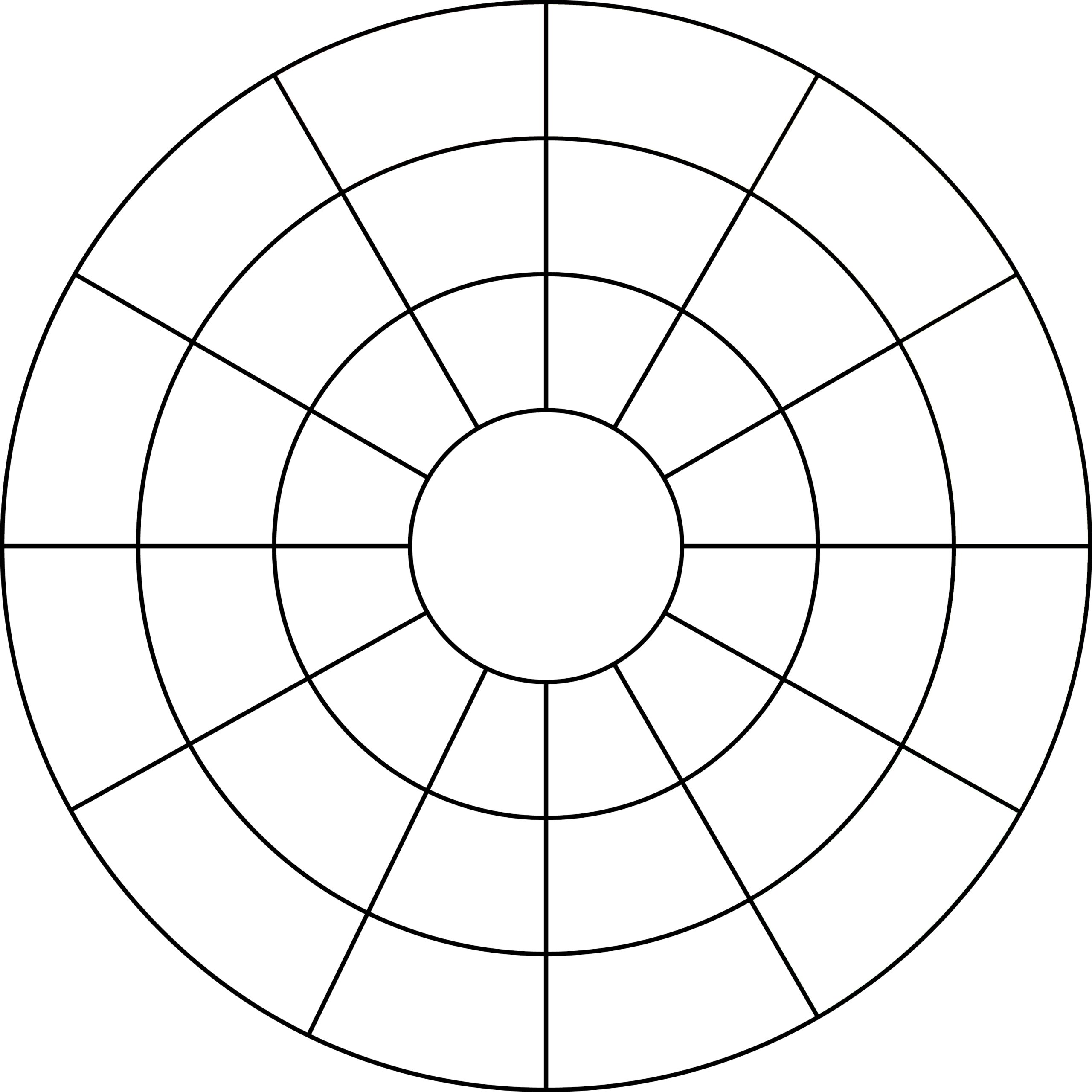Printable Blank Color Wheel