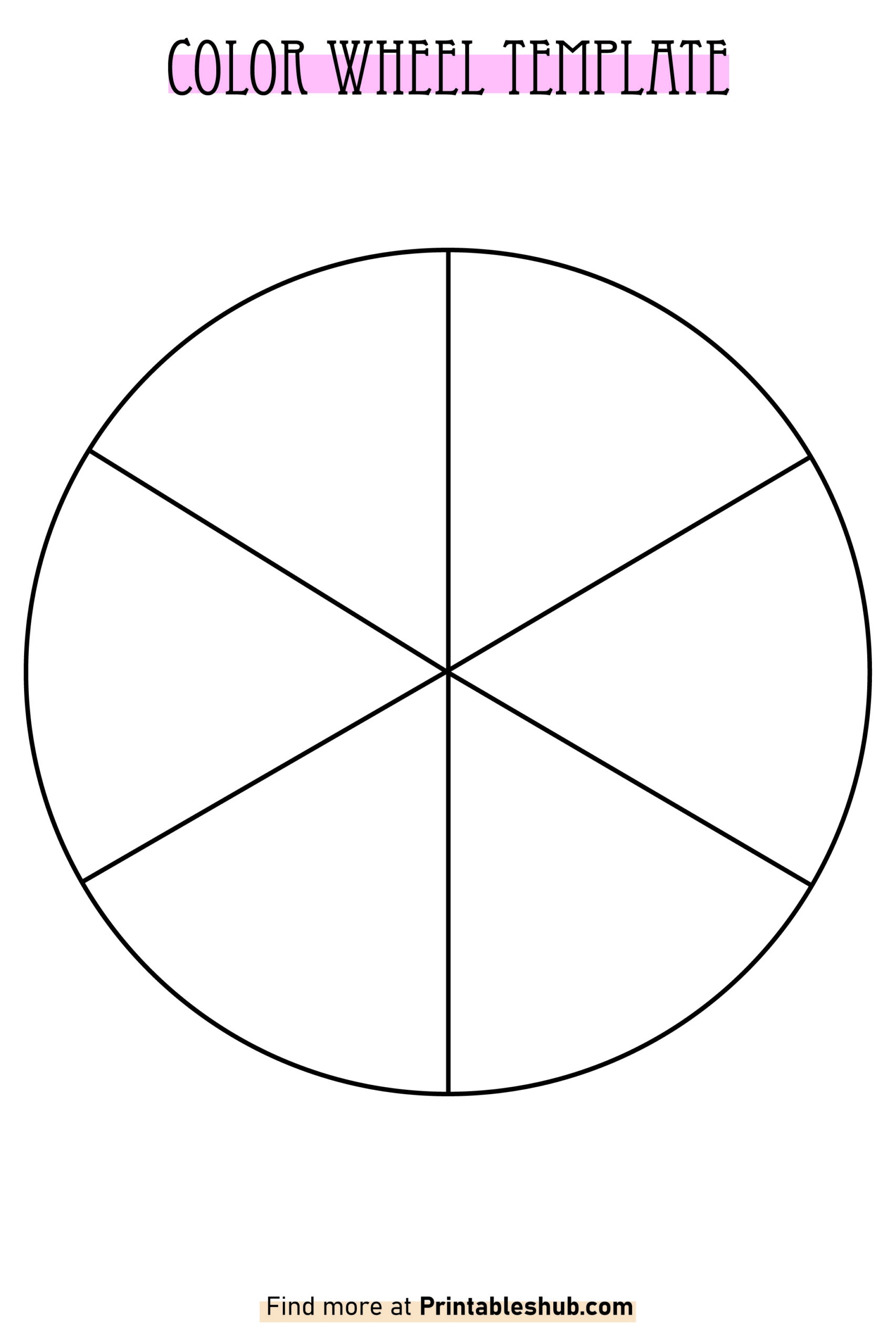 Printable Blank Color Wheel Templates Free PDF Included Printables Hub