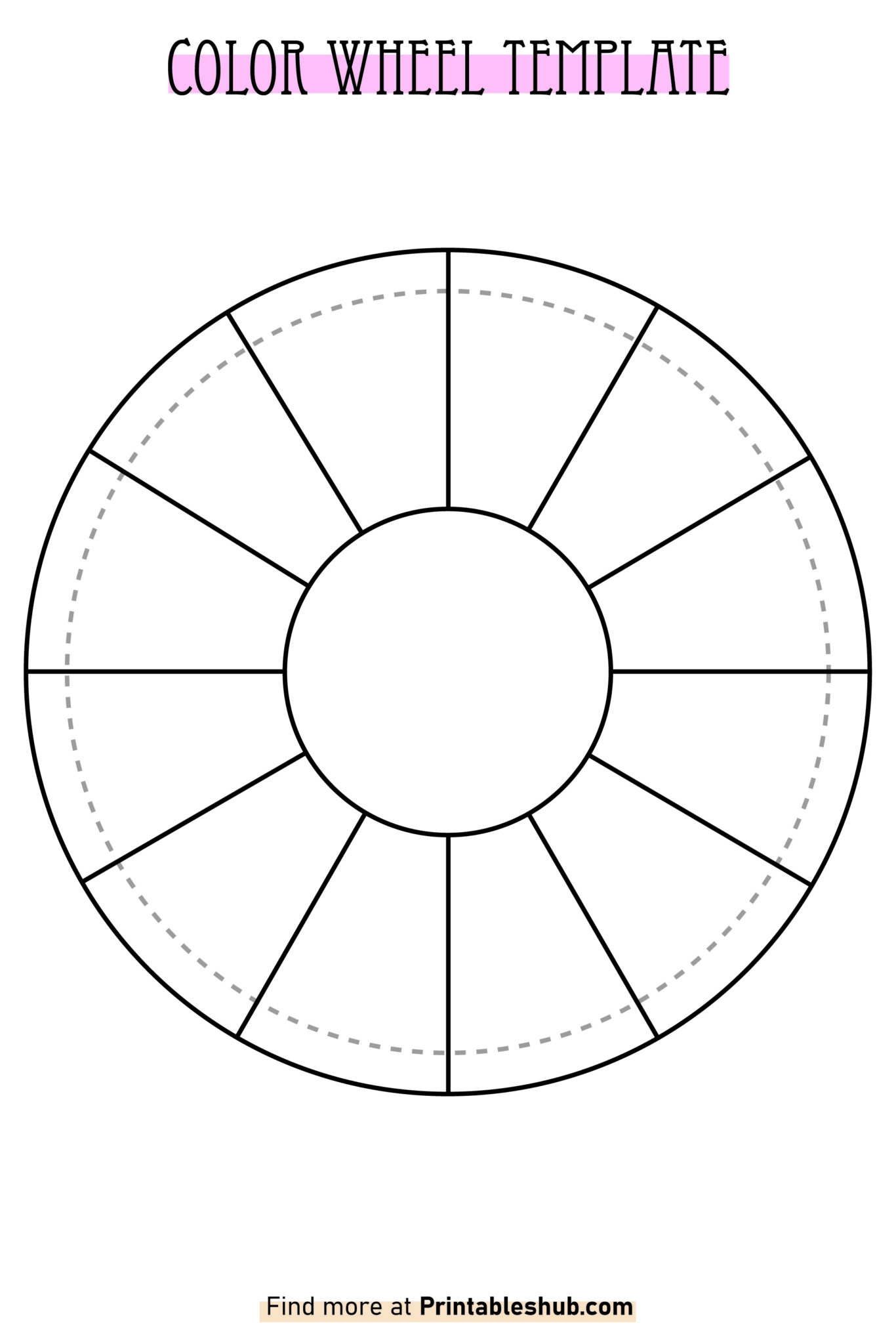 Printable Blank Color Wheel Templates Free PDF Included Printables Hub